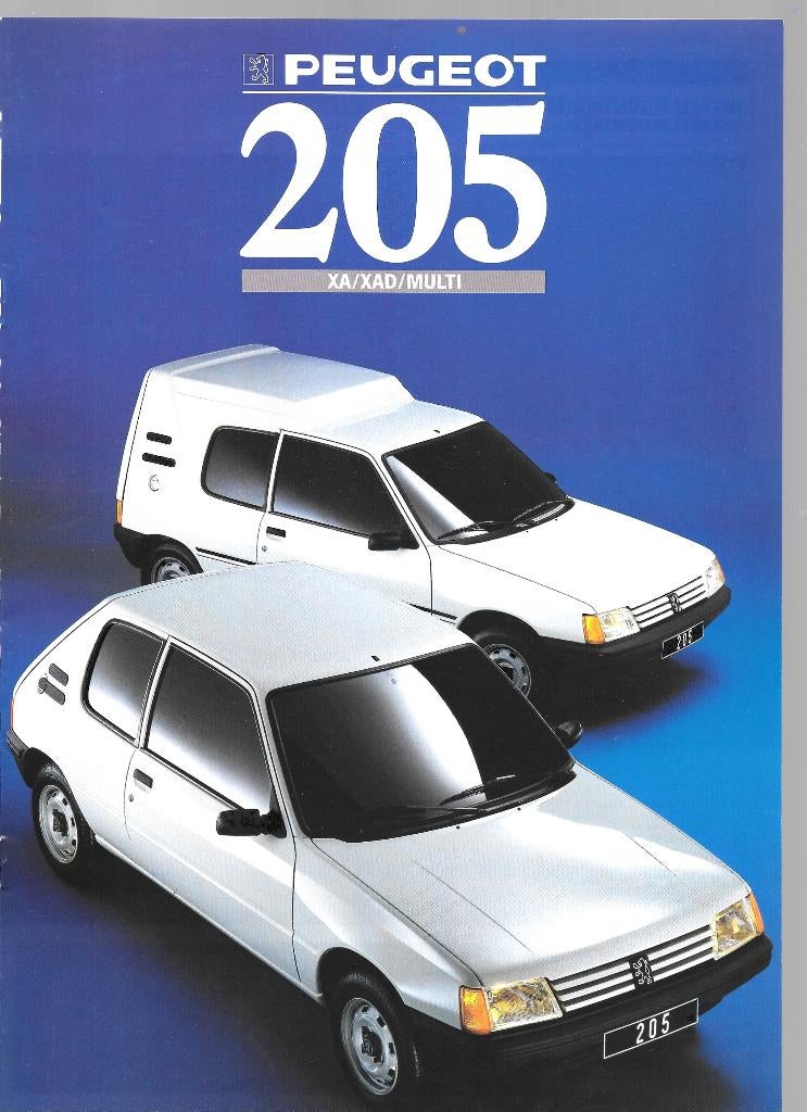 PEUGEOT 205 XA-serie  1988, Livres, Autos | Brochures & Magazines, Enlèvement ou Envoi, Comme neuf, Peugeot