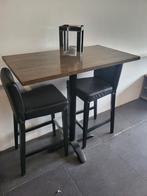 Hoge tafel, Maison & Meubles, Dénudé, Enlèvement, Utilisé, Y compris les chaises de bar