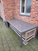 Meubles de table de patio. Couleur grise., Jardin & Terrasse, Enlèvement, Comme neuf, Rectangulaire, Aluminium