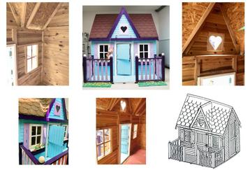 Kleurrijk speel- en/of tuinhuisje beschikbaar voor biedingen