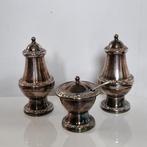 Peper zout en mosterd potje | verzilverd, Antiek en Kunst, Ophalen of Verzenden