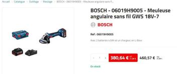 BOSCH - 06019H9005 - Meuleuse angulaire sans fil GWS 18V-7