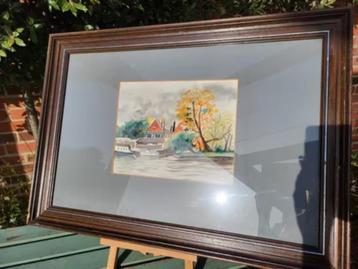 Aquarel gesigneerd John Van Achter beschikbaar voor biedingen