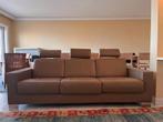 Full sofa set leather , 1 driezit, 1 tweezit , single sofa, Ophalen