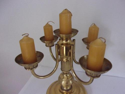 oude kandelaar met 5 takken, Antiek en Kunst, Antiek | Kandelaars, Koper of Brons, Ophalen of Verzenden
