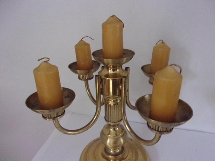 ancien chandelier à 5 branches, Antiquités & Art, Antiquités | Bougeoirs, Cuivre ou Bronze, Enlèvement ou Envoi