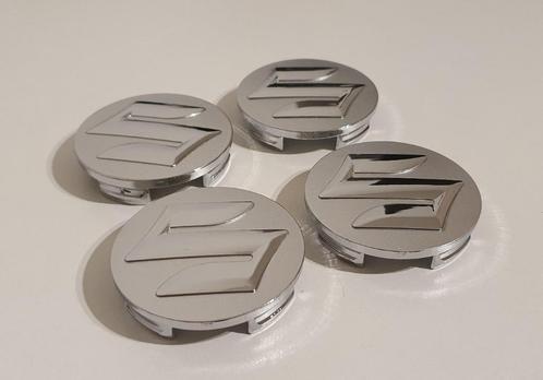 Suzuki Zilvere Naafdoppen/Naafkappen 54mm set van 4 stuks, Auto diversen, Wieldoppen, Nieuw, Verzenden