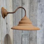 Landelijke klassieke roestige stallamp buitenlamp, Huis en Inrichting, Ophalen of Verzenden, Zo goed als nieuw, Glas