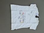 wit t-shirt met gestreepte meisjes, Filou & Friends, 128, Kinderen en Baby's, Ophalen of Verzenden, Zo goed als nieuw