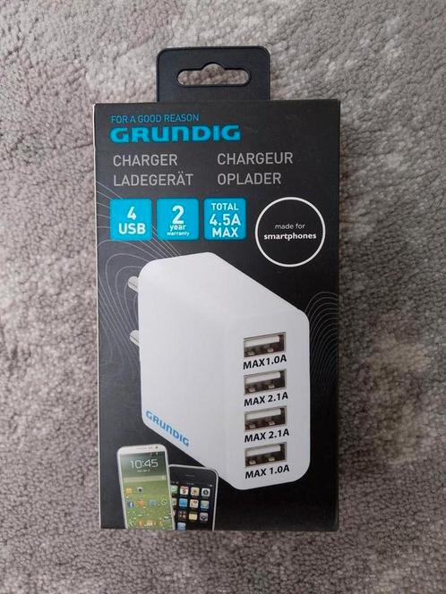 Chargeur Grundig 4 USB, Télécoms, Téléphonie mobile | Chargeurs pour téléphone, Neuf, Enlèvement ou Envoi