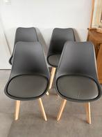 Eetkamerstoelen 4  stuks nieuw, Neuf, Gris, Scandinavisch, Synthétique