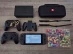 Nintendo switch v2 grey met pro controllers en games, Ophalen, Zo goed als nieuw