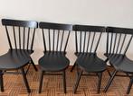 4  zwarte stoelen van ikea te koop., Ophalen, Zo goed als nieuw