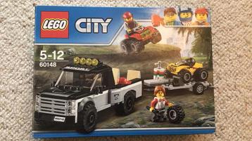 Lego 60148 pickup truck met quads