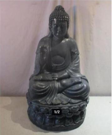 Grande statue de Bouddha en poterie ancienne - 35x30x67, Enlèvement ou Envoi, Utilisé