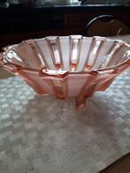 Vintage fruitschaal rooskleurig glas, Antiek en Kunst, Ophalen