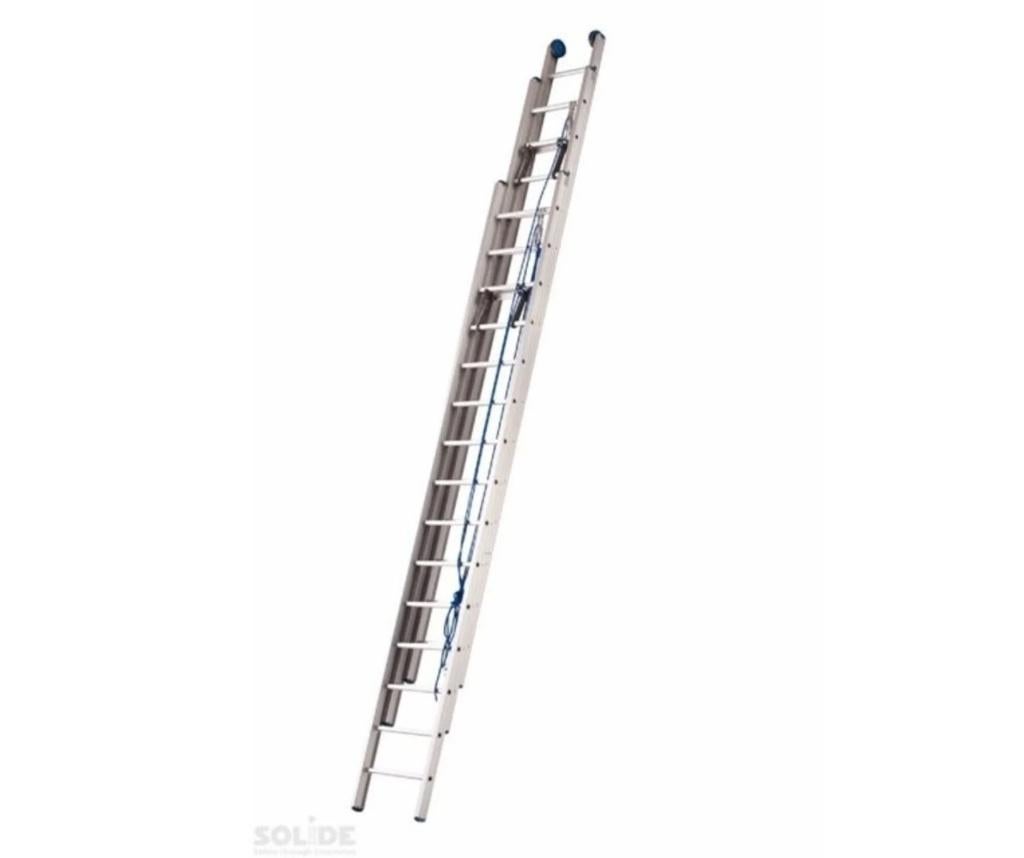 Touwladder Solide Professioneel, Doe-het-zelf en Bouw, Ladders en Trappen, Zo goed als nieuw, Ladder, 4 meter of meer, Opvouwbaar of Inschuifbaar