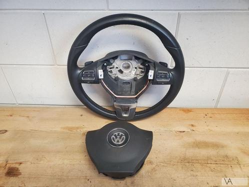 VW Golf 6 en Caddy stuur met knoppen flippers en airbag €250, Auto-onderdelen, Interieur en Bekleding, Volkswagen, Gebruikt, Ophalen of Verzenden