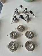 9 inbouwspots inox GU10, Ophalen of Verzenden, Gebruikt