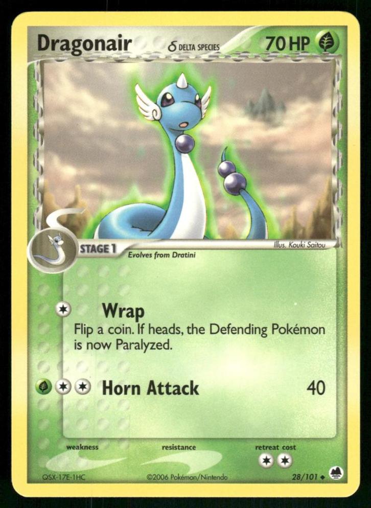 Dragonair δ 28/101 - Dragon Frontiers (NM), Hobby en Vrije tijd, Verzamelkaartspellen | Pokémon, Gebruikt, Verzenden