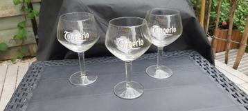 3 verres à bière Tongerlo - Veritas Vincit, Enlèvement, Utilisé, Verre à bière