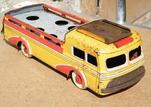 Oude speelgoed CR melkwagen 27 cm plaatwerk sleutelwoord (CI, Antiek en Kunst, Antiek | Speelgoed, Ophalen of Verzenden