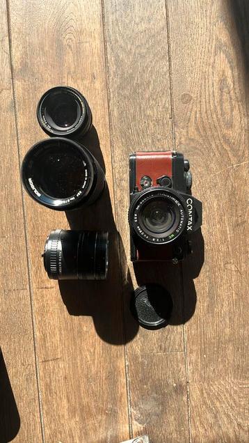 Contax analog camera with 3 lenses beschikbaar voor biedingen