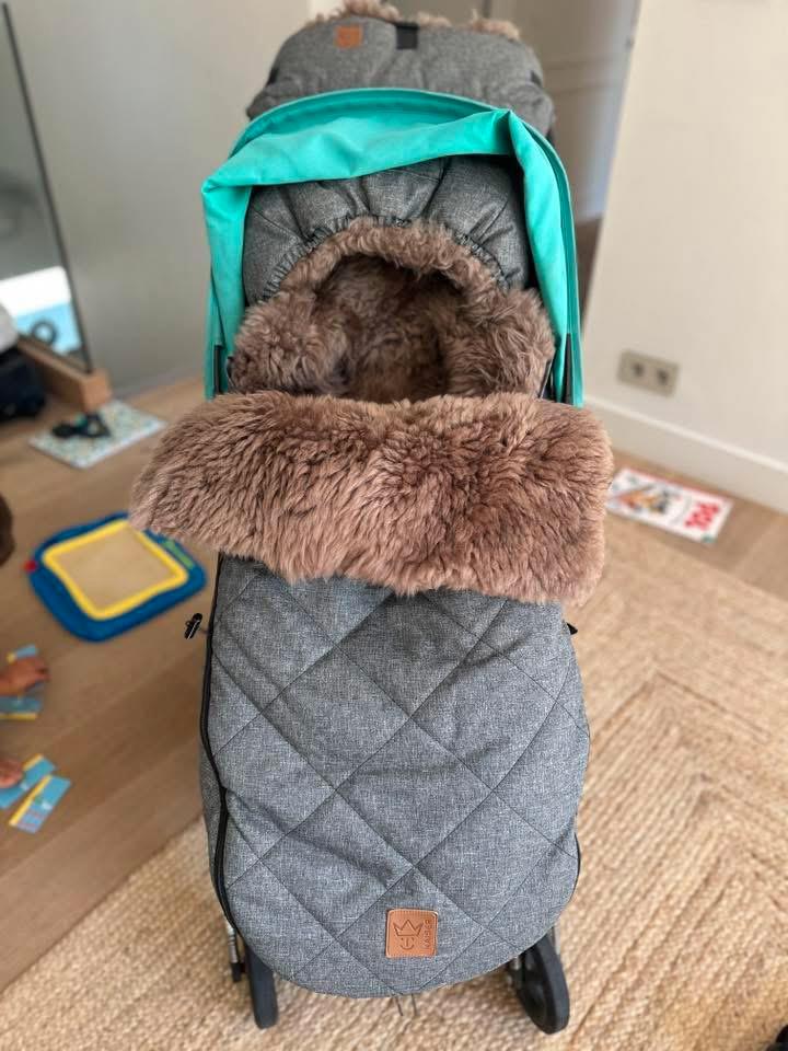 KAISER voetenzak, echte schapenvacht + handwarmer, Kinderen en Baby's, Dekens, Slaapzakjes en Inbakerproducten, Zo goed als nieuw