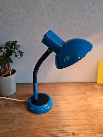 Vintage bureaulamp blauw