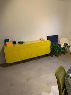 Unieke handgemaakte gele eyecatcher + 2 legplanken, Huis en Inrichting, Kasten | Dressoirs, 150 tot 200 cm, 25 tot 50 cm, Design