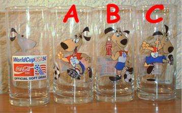 Complete Set 3 Coca Cola glazen Worldcup Voetbal USA94 Alway