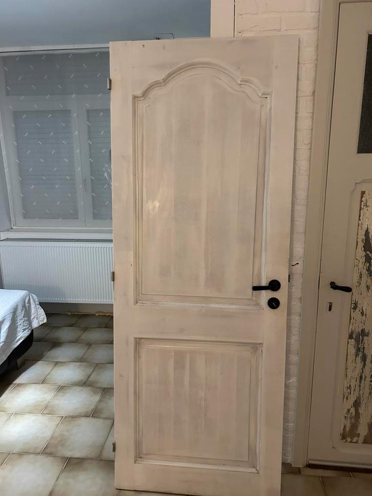 Volhouten grenen binnendeur te koop, Doe-het-zelf en Bouw, Deuren en Vliegenramen, Gebruikt, Binnendeur, Minder dan 200 cm, Minder dan 80 cm