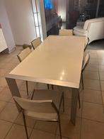 Table salle à manger Alterego Design 190 x 95 cm blanc laqué, Maison & Meubles, Enlèvement, Utilisé, Metalliques, 6 à 8 chaises
