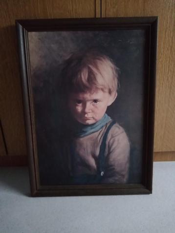 schilderij huilende jongen beschikbaar voor biedingen