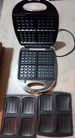 DOMO Family Wafelijzer/Croque-Monsieur + wafelvork, Ophalen, Uitneembare platen, Zo goed als nieuw