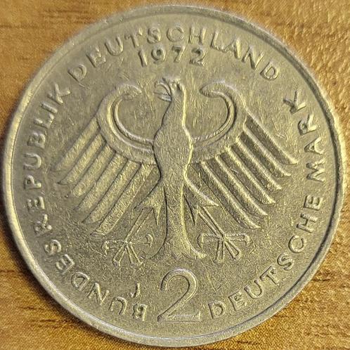 ALLEMAGNE 2 mark 1972 J Hambourg Theodor Heuss KM#A127 TTB, Timbres & Monnaies, Monnaies | Europe | Monnaies non-euro, Monnaie en vrac
