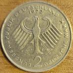 DUITSLAND 2 mark 1972 J Hamburg Theodor Heuss KM#A127 VF, Duitsland, Ophalen of Verzenden, Losse munt