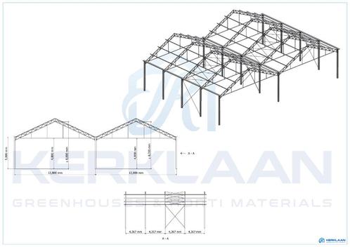 Complete staalconstructie 435 m² | 25.60m x 17.00m, Doe-het-zelf en Bouw, Alarmsystemen, Gebruikt, Ophalen of Verzenden