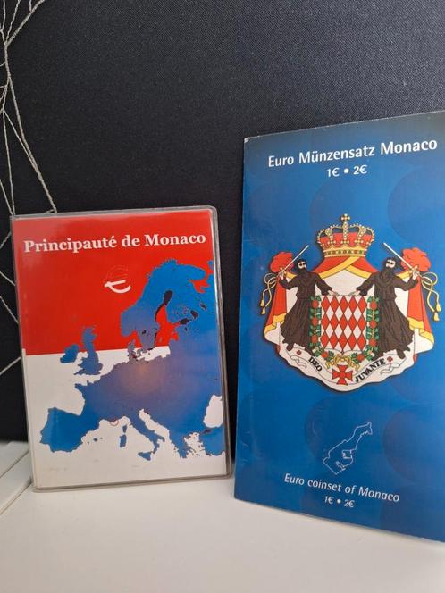 2 setjes monaco euromunten 2002 en 2001, Postzegels en Munten, Munten en Bankbiljetten | Toebehoren, Ophalen of Verzenden