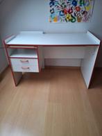 Wit bureau met rode accenten, Huis en Inrichting, Ophalen, Bureau