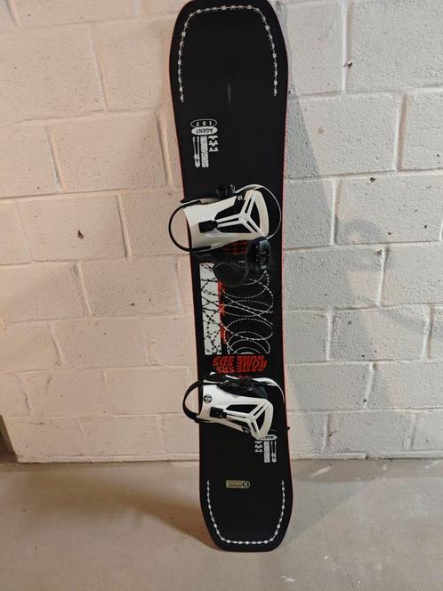 Snowboard Rome Agent 157 met Union Flite pro bindingen, Sport en Fitness, Snowboarden, Zo goed als nieuw, Ophalen