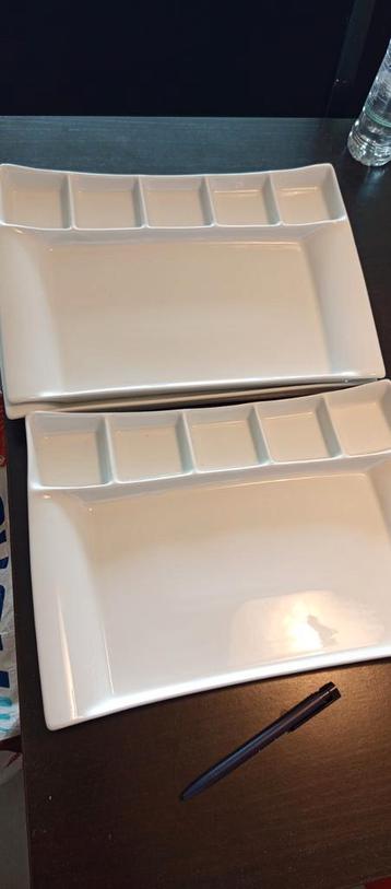 Assiettes à fondue / poisson/brochettes  beschikbaar voor biedingen