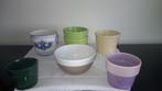 Aardewerk + glazen bloempotten -  verschillende afmetingen, Enlèvement ou Envoi, Comme neuf, Poterie