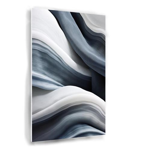 Grijs wit schilderij 90x135cm Forex + Ophangsysteem, Huis en Inrichting, Woonaccessoires | Schilderijen, Tekeningen en Foto's
