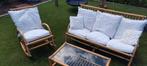 vintage rotan bamboe tuinset, Ophalen, Gebruikt, Rotan, Tuinset