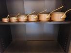 ensemble de 6 casseroles en cuivre non tamisée plus décorati, Verzamelen, Overige Verzamelen, Ophalen of Verzenden, Gebruikt