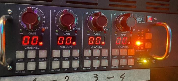 Neve 4081 QuadPreamp with digital option and Rackmountkit, TV, Hi-fi & Vidéo, Appareils professionnels, Comme neuf, Audio, Enlèvement ou Envoi