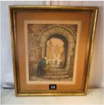 Prachtige Ets 'Oude Dame op de Tapjes' - Roger Hebbelinck, Antiek en Kunst, Kunst | Etsen en Gravures, Ophalen of Verzenden