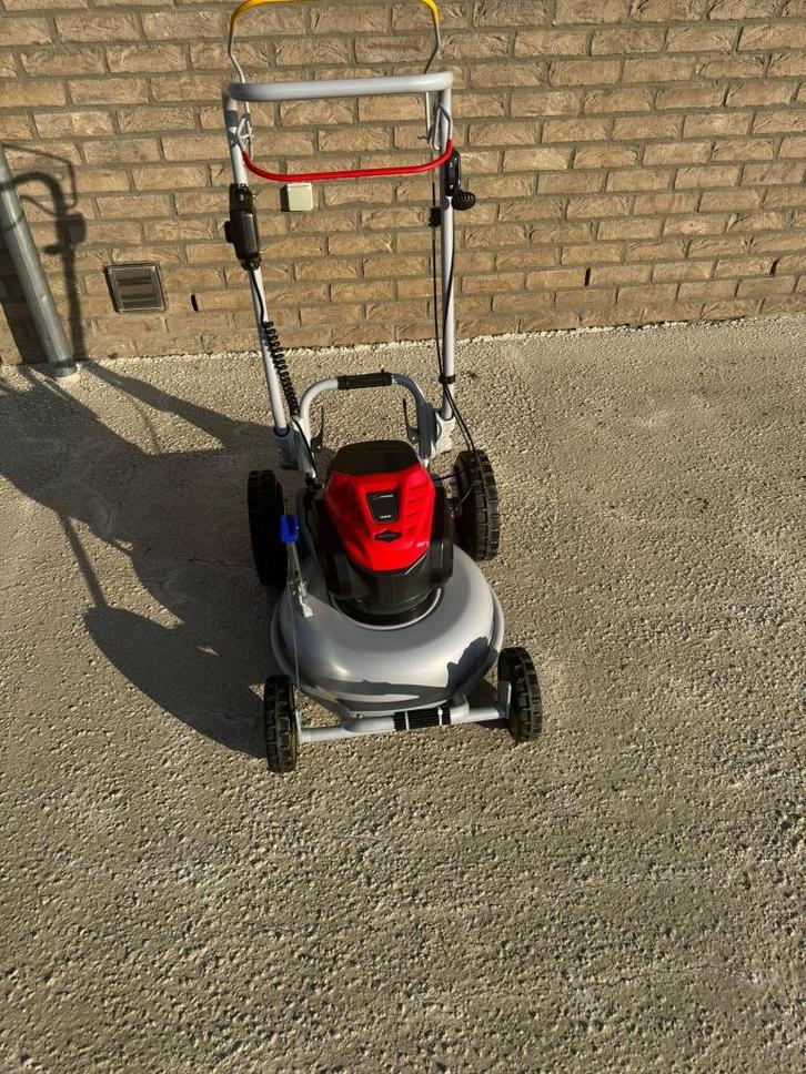 GRIN BM46A-82V grasmaaier, Tuin en Terras, Grasmaaiers, Gebruikt, Accu-grasmaaier, 40 t/m 49 cm, Elektrische starter, Mulchfunctie