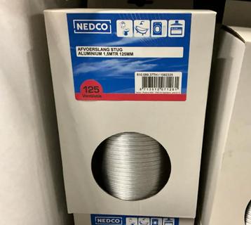 NEDCO ventilatie afvoerslang stug aluminium 1,5mtr 125mm